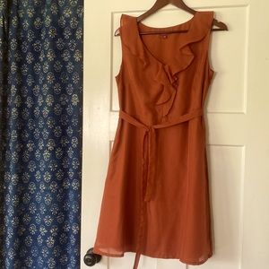 Terra cotta color, summer dress WITH POCKETS